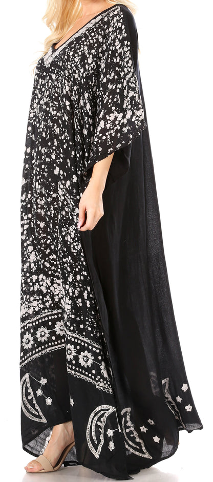 Sakkas Tacy Women's Boho Summer Maxi Dress for Casual or Lounge Wear