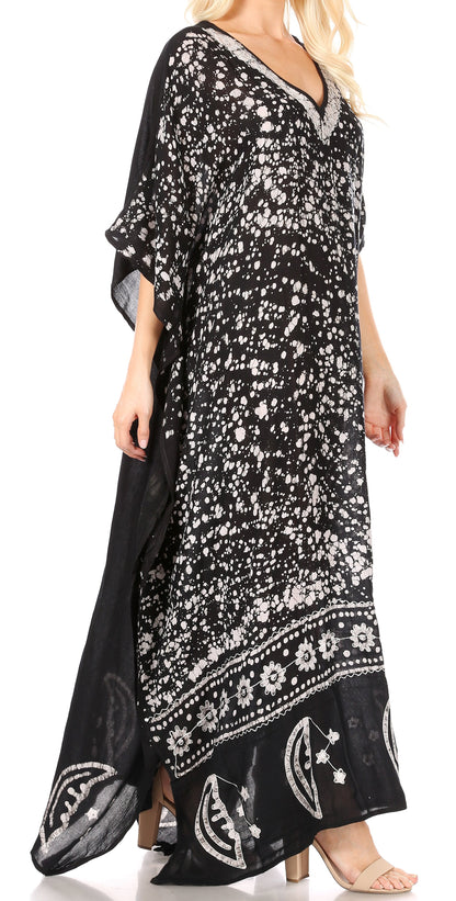 Sakkas Tacy Women's Boho Summer Maxi Dress for Casual or Lounge Wear
