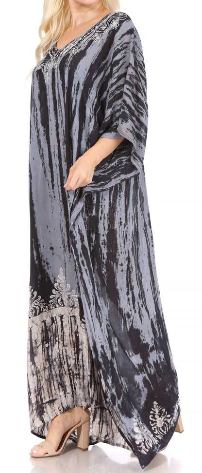 Sakkas Tacy Women's Boho Summer Maxi Dress for Casual or Lounge Wear