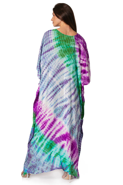 Sakkas Catia Women's Boho-Style Long Maxi Caftan for Lounging and Casual Wear