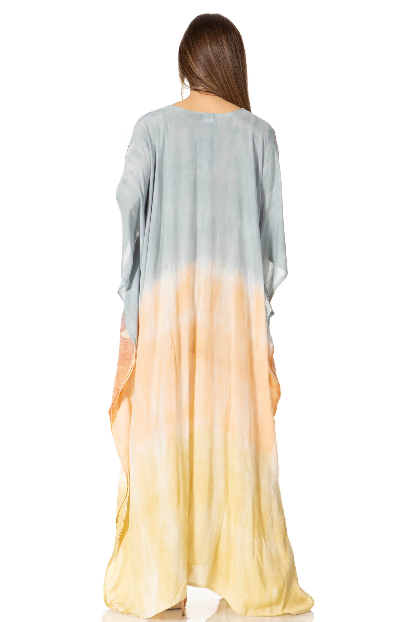 Sakkas Catia Women's Boho-Style Long Maxi Caftan for Lounging and Casual Wear