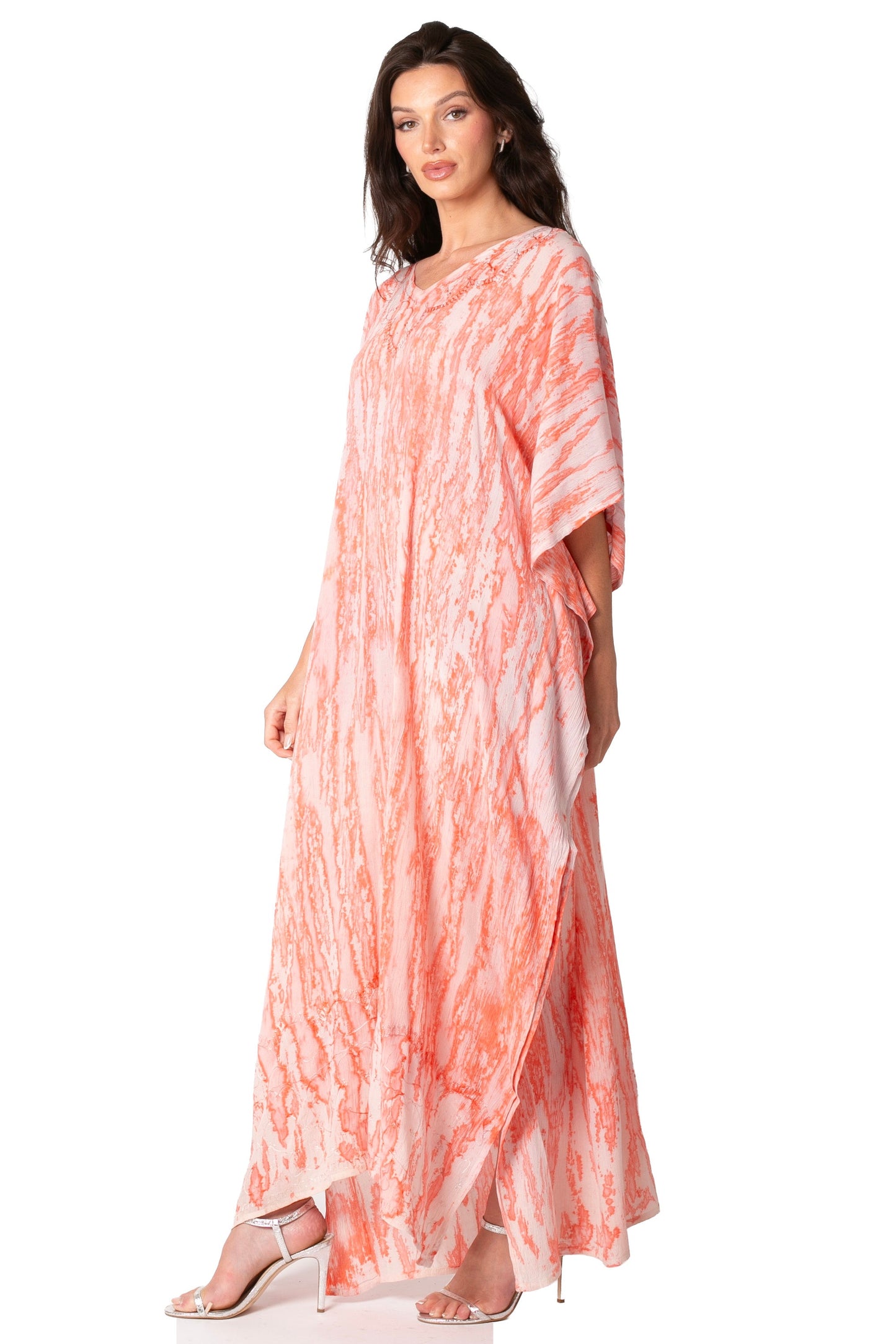 Sakkas Catia Women's Boho-Style Long Maxi Caftan for Lounging and Casual Wear