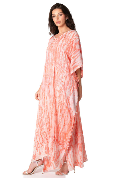 Sakkas Catia Women's Boho-Style Long Maxi Caftan for Lounging and Casual Wear
