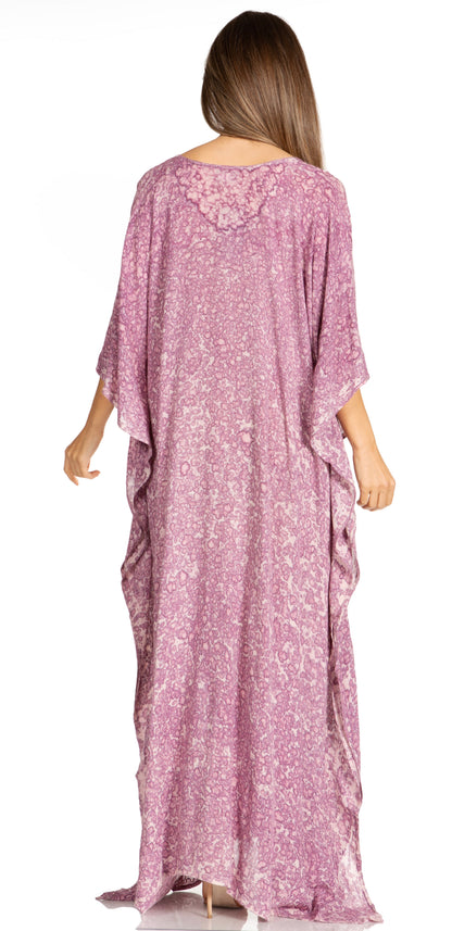 Sakkas Catia Women's Boho-Style Long Maxi Caftan for Lounging and Casual Wear