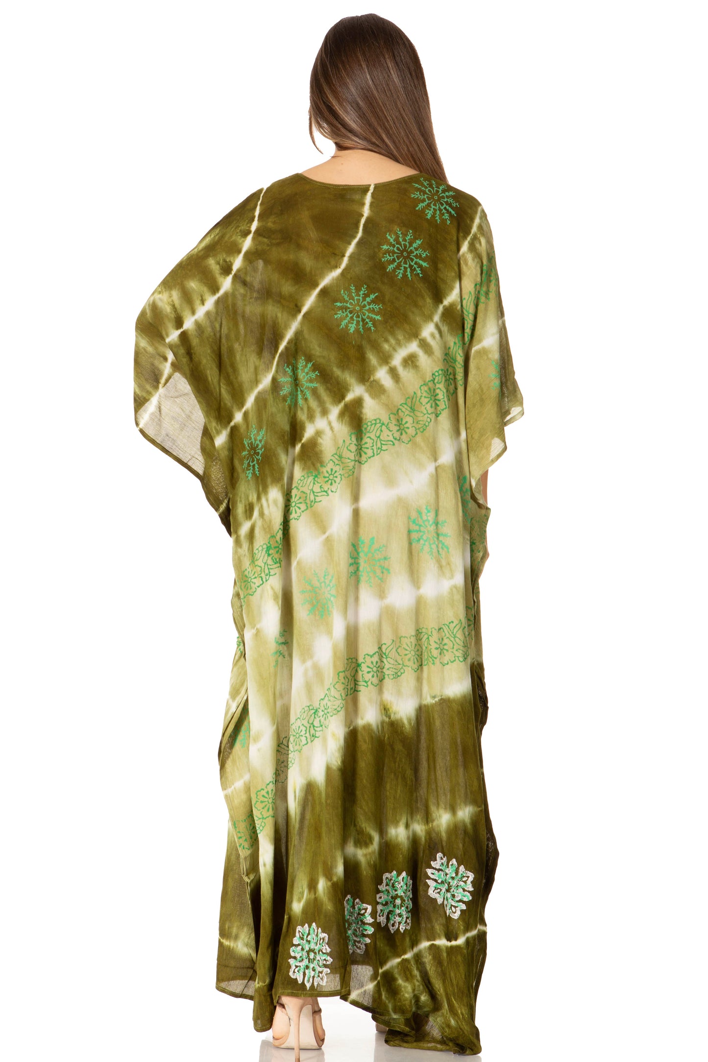 Sakkas Catia Women's Boho-Style Long Maxi Caftan for Lounging and Casual Wear