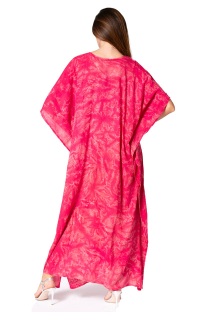 Sakkas Catia Women's Boho-Style Long Maxi Caftan for Lounging and Casual Wear