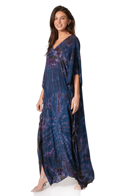 Sakkas Catia Women's Boho-Style Long Maxi Caftan for Lounging and Casual Wear