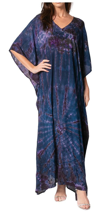 Sakkas Catia Women's Boho-Style Long Maxi Caftan for Lounging and Casual Wear