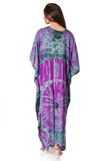 Sakkas Catia Women's Boho-Style Long Maxi Caftan for Lounging and Casual Wear