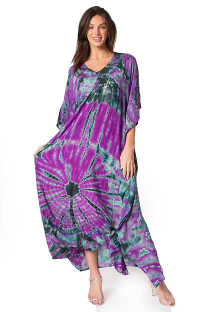 Sakkas Catia Women's Boho-Style Long Maxi Caftan for Lounging and Casual Wear