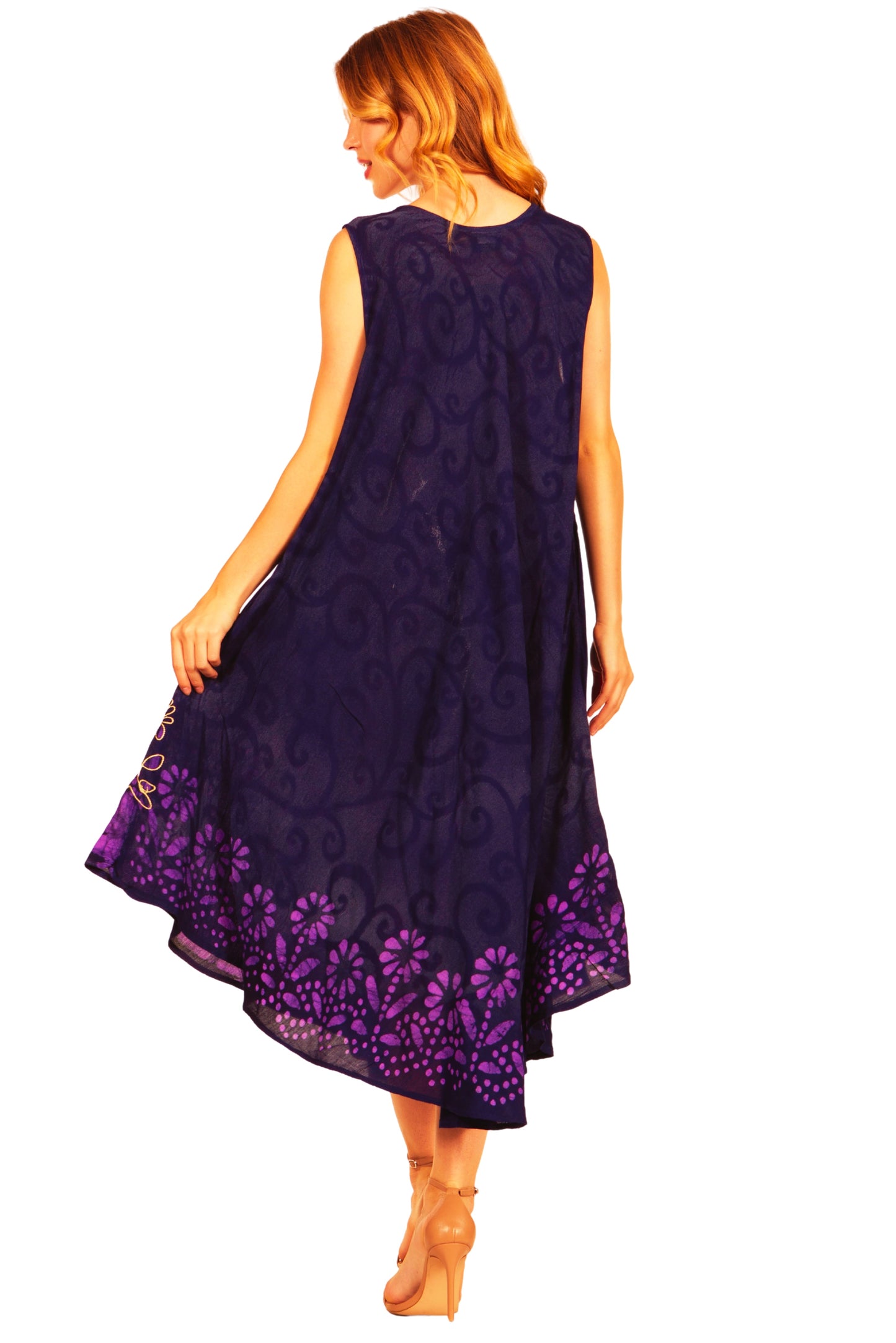 Sakkas Starlight Second Tie Dye Caftan Dress: Women's Beach Cover Up