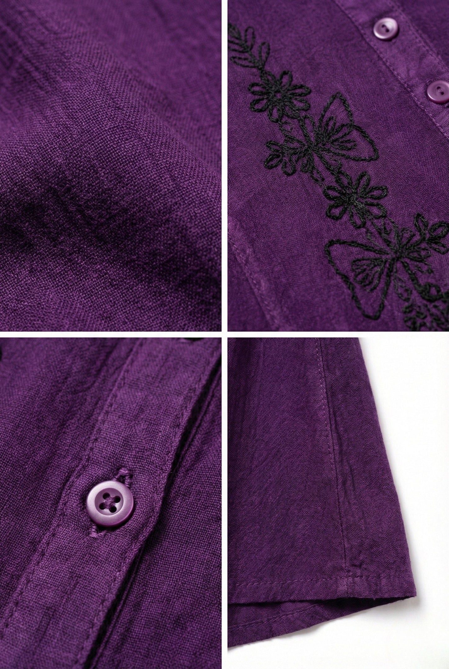 Sakkas Maya Midi Floral Embroidered Sleeveless Button Up Rayon Dress