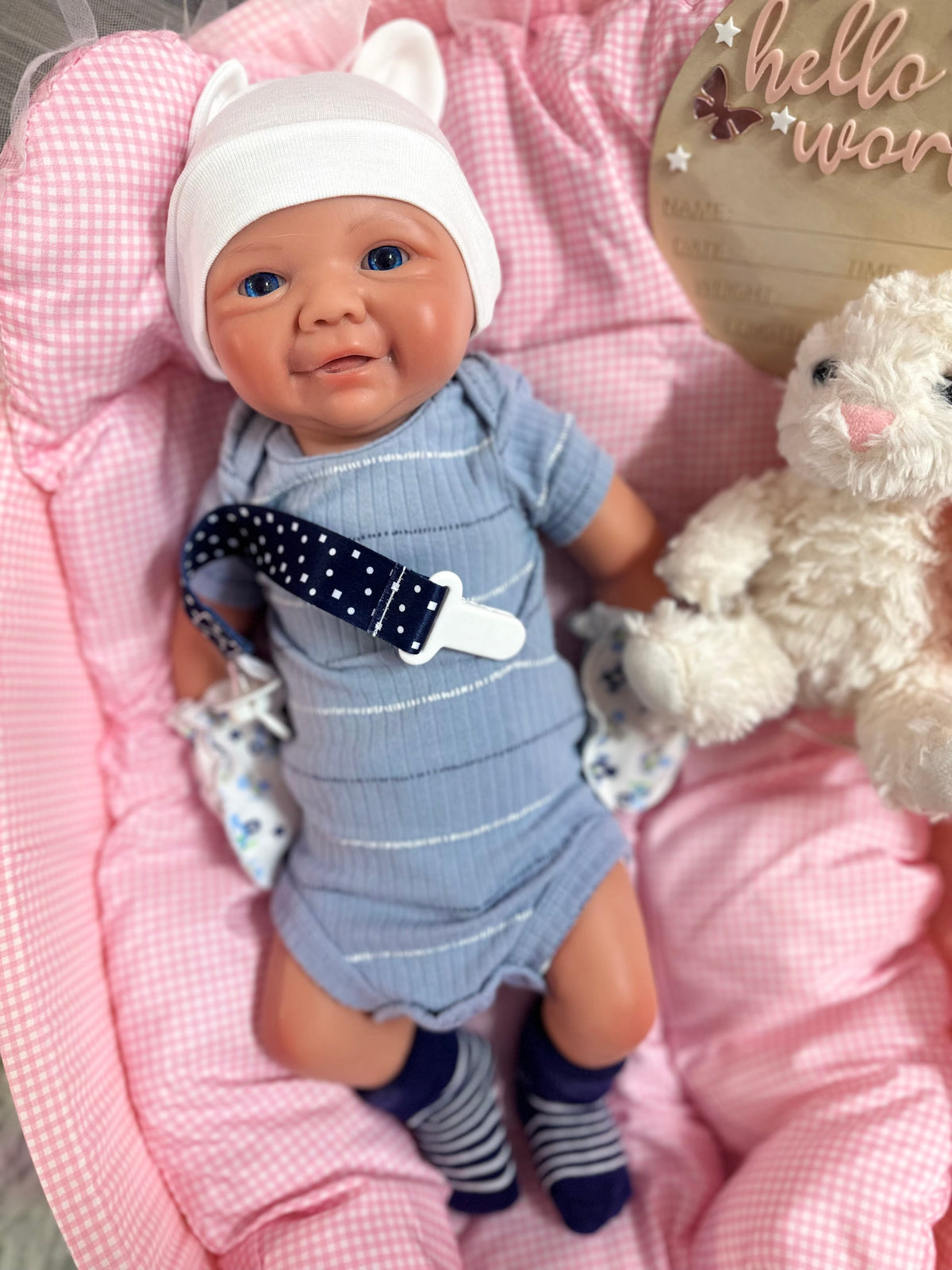 Koa 17” Full Body Silicone Boy. No Hair. Open Mouth. Approx 6lbs. Turn around time approx 12 business days