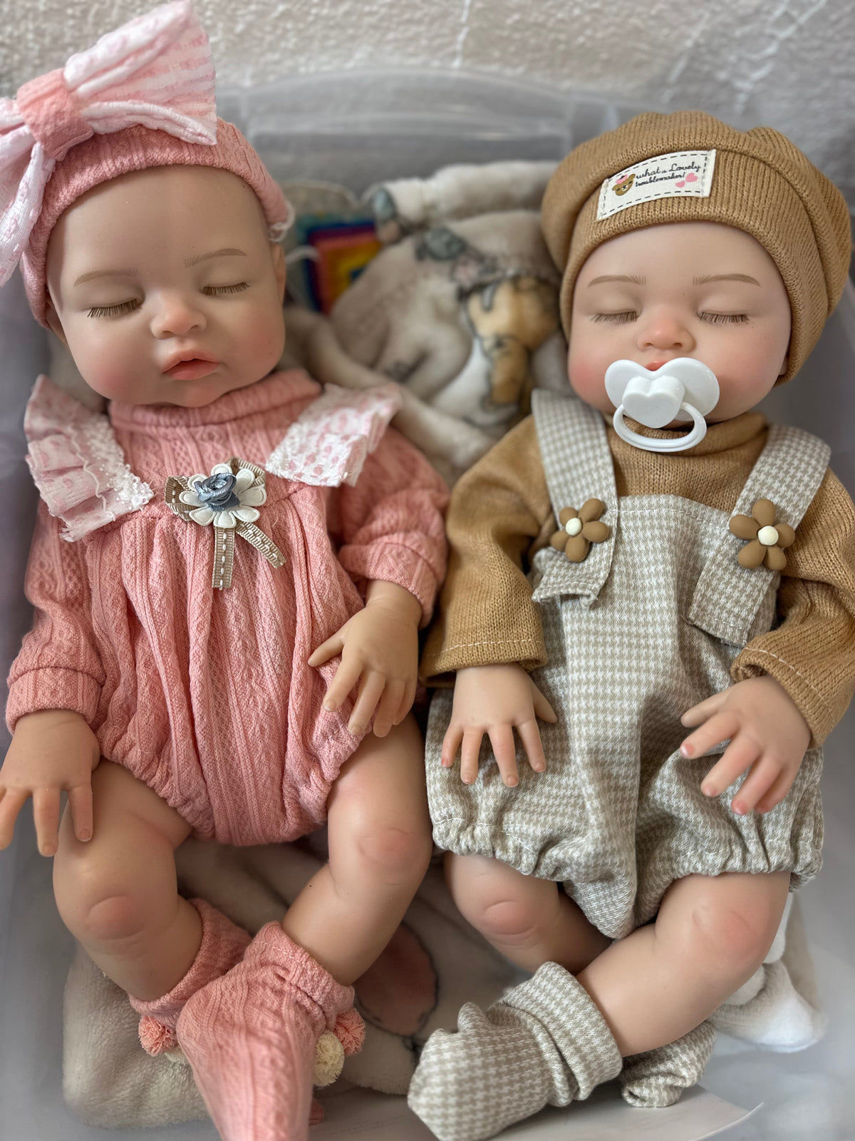 Belle 16in reborn baby Full Silicone Girl Painted Hair preemie approx 4lbs. Open mouth