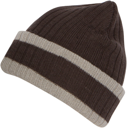Sakkas Sam Unisex Ribbed Stripe Beanie Cap