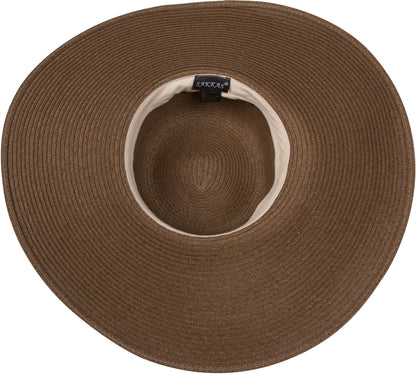 Sakkas Bella UPF 50+ 100% Paper Straw Flower Accent Wide Brim Floppy Hat