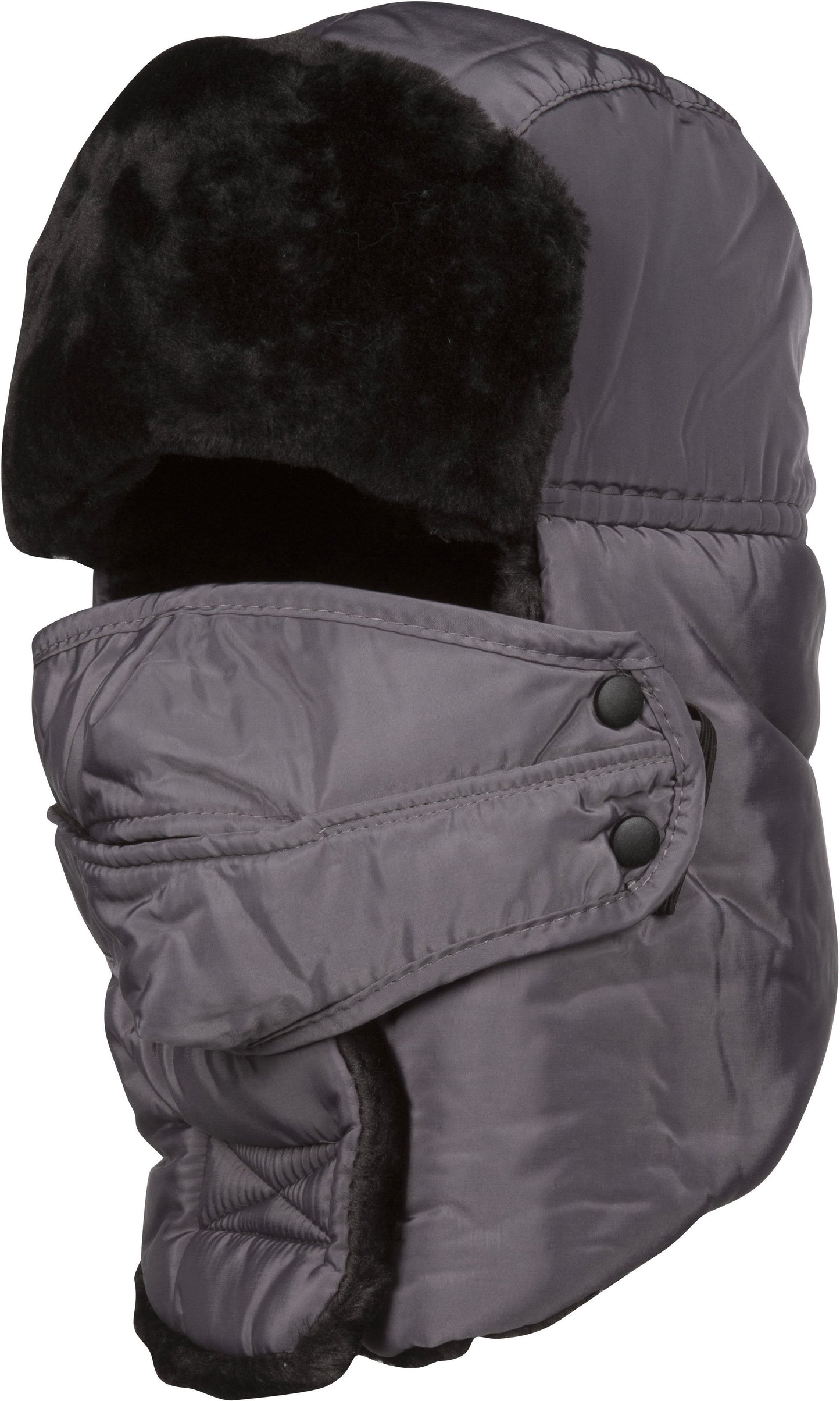 Sakkas Dab Unisex Faux Fur Ushanka Trapper Hat Chin Strap Removable Mask Russian Aviator Trooper Winter Hat for Men & Women
