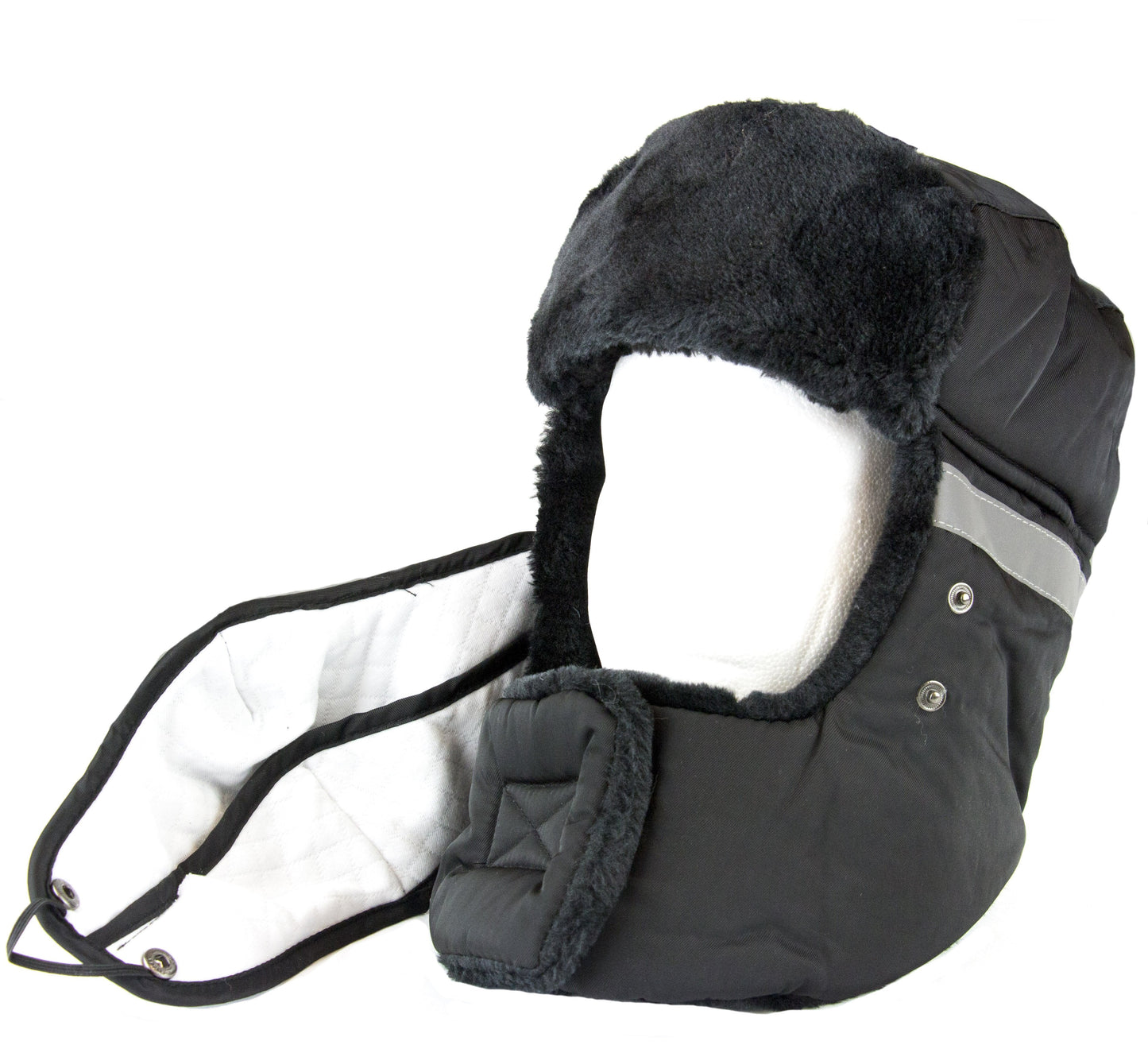 Sakkas Dab Unisex Faux Fur Ushanka Trapper Hat Chin Strap Removable Mask Russian Aviator Trooper Winter Hat for Men & Women