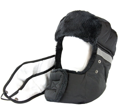 Sakkas Dab Unisex Faux Fur Ushanka Trapper Hat Chin Strap Removable Mask Russian Aviator Trooper Winter Hat for Men & Women