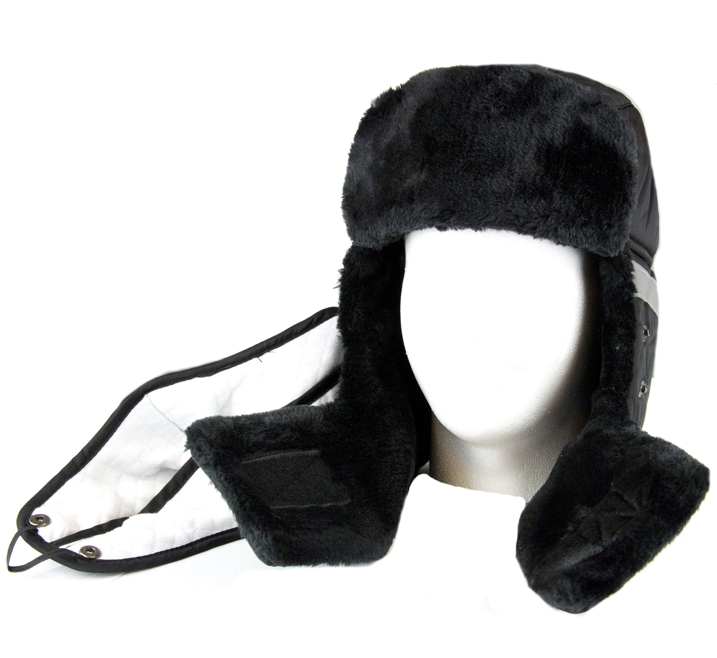 Sakkas Dab Unisex Faux Fur Ushanka Trapper Hat Chin Strap Removable Mask Russian Aviator Trooper Winter Hat for Men & Women