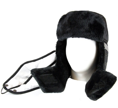 Sakkas Dab Unisex Faux Fur Ushanka Trapper Hat Chin Strap Removable Mask Russian Aviator Trooper Winter Hat for Men & Women
