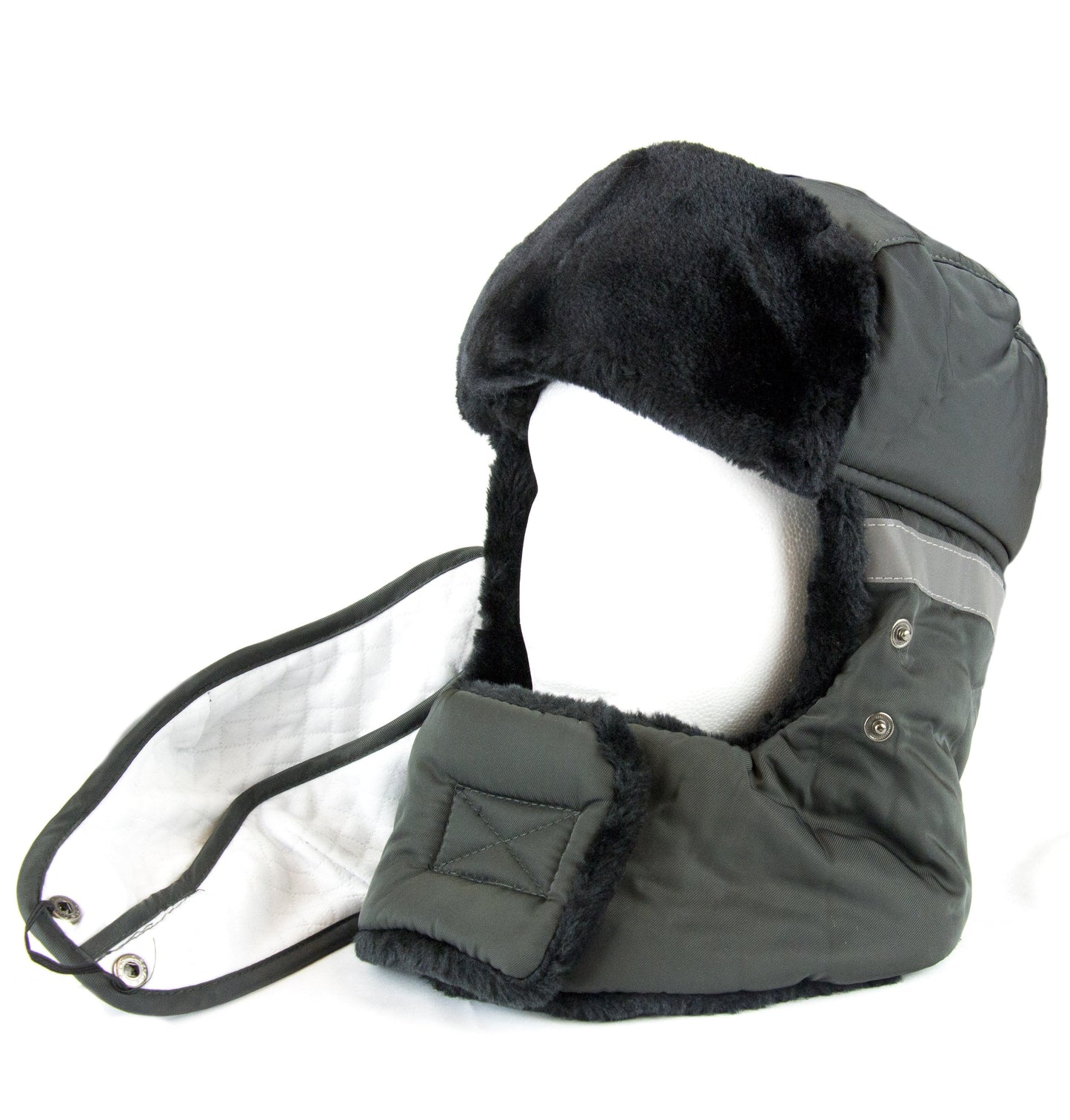Sakkas Dab Unisex Faux Fur Ushanka Trapper Hat Chin Strap Removable Mask Russian Aviator Trooper Winter Hat for Men & Women