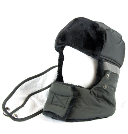 Sakkas Dab Unisex Faux Fur Ushanka Trapper Hat Chin Strap Removable Mask Russian Aviator Trooper Winter Hat for Men & Women