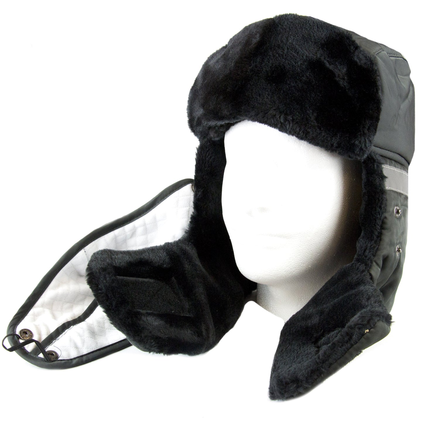 Sakkas Dab Unisex Faux Fur Ushanka Trapper Hat Chin Strap Removable Mask Russian Aviator Trooper Winter Hat for Men & Women
