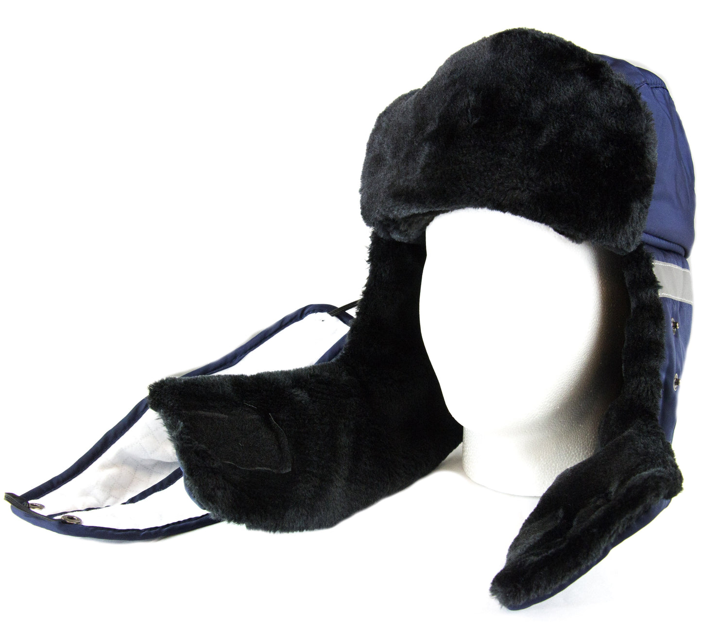 Sakkas Dab Unisex Faux Fur Ushanka Trapper Hat Chin Strap Removable Mask Russian Aviator Trooper Winter Hat for Men & Women