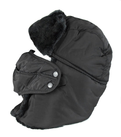 Sakkas Dab Unisex Faux Fur Ushanka Trapper Hat Chin Strap Removable Mask Russian Aviator Trooper Winter Hat for Men & Women