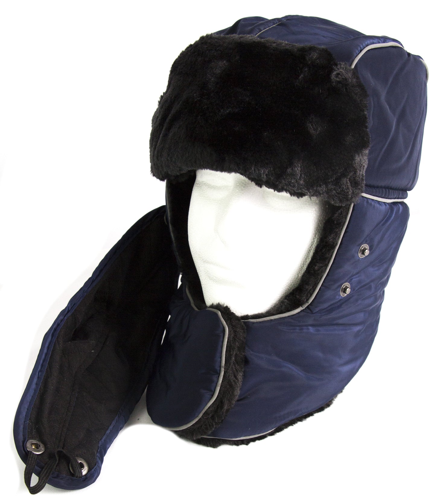 Sakkas Alex Ushanka Trapper Hat Removable Mask Faux Fur Winter Aviator Russian Hat, Windproof Cold Weather for Men & Women