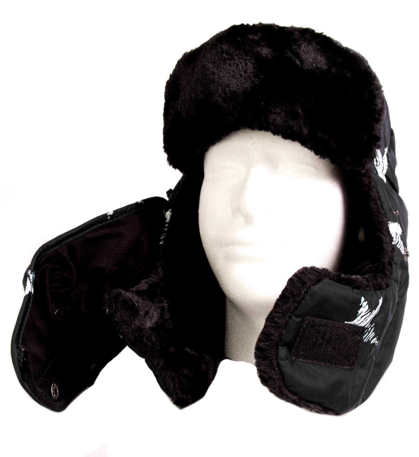 Sakkas Alex Ushanka Trapper Hat Removable Mask Faux Fur Winter Aviator Russian Hat, Windproof Cold Weather for Men & Women
