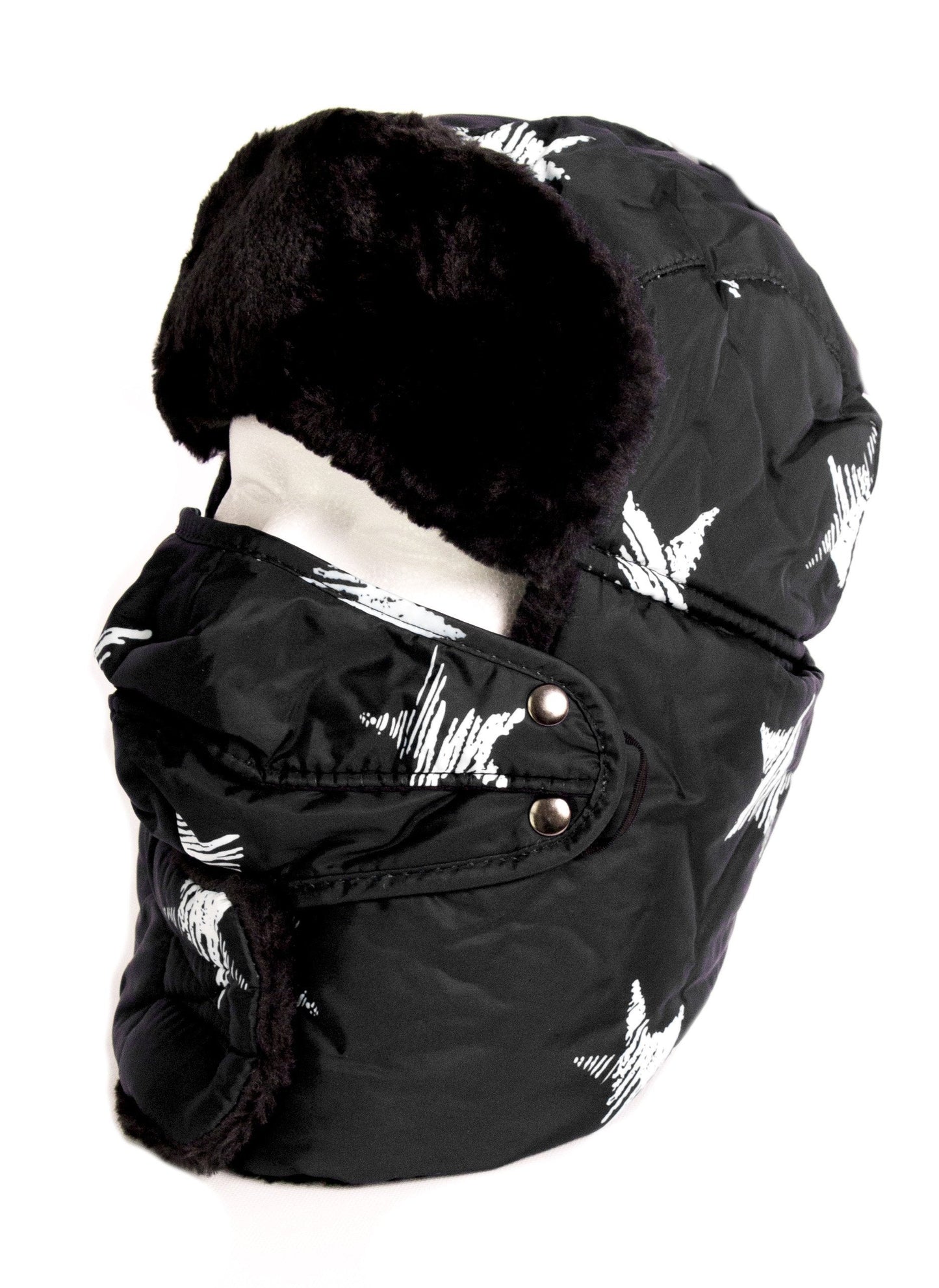 Sakkas Alex Ushanka Trapper Hat Removable Mask Faux Fur Winter Aviator Russian Hat, Windproof Cold Weather for Men & Women