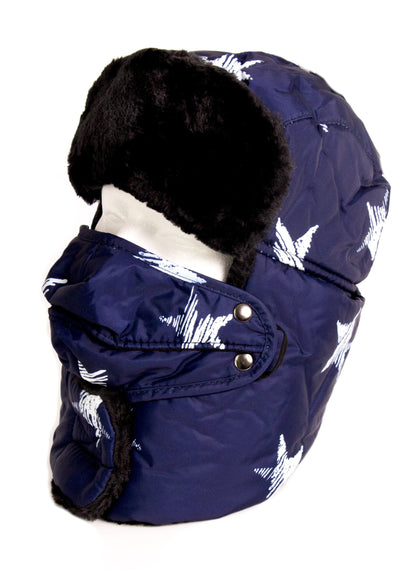 Sakkas Alex Ushanka Trapper Hat Removable Mask Faux Fur Winter Aviator Russian Hat, Windproof Cold Weather for Men & Women