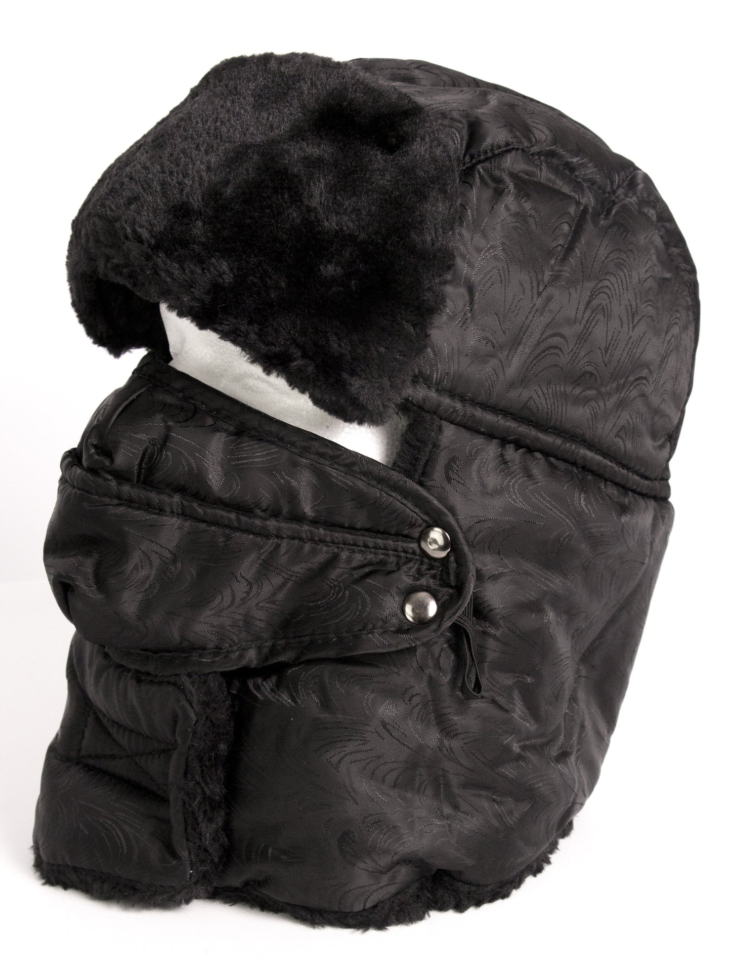 Sakkas Alex Ushanka Trapper Hat Removable Mask Faux Fur Winter Aviator Russian Hat, Windproof Cold Weather for Men & Women