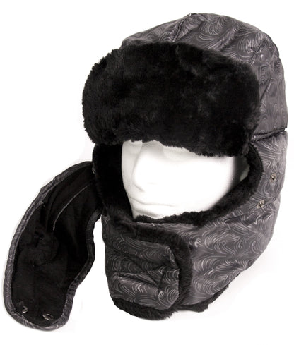 Sakkas Alex Ushanka Trapper Hat Removable Mask Faux Fur Winter Aviator Russian Hat, Windproof Cold Weather for Men & Women