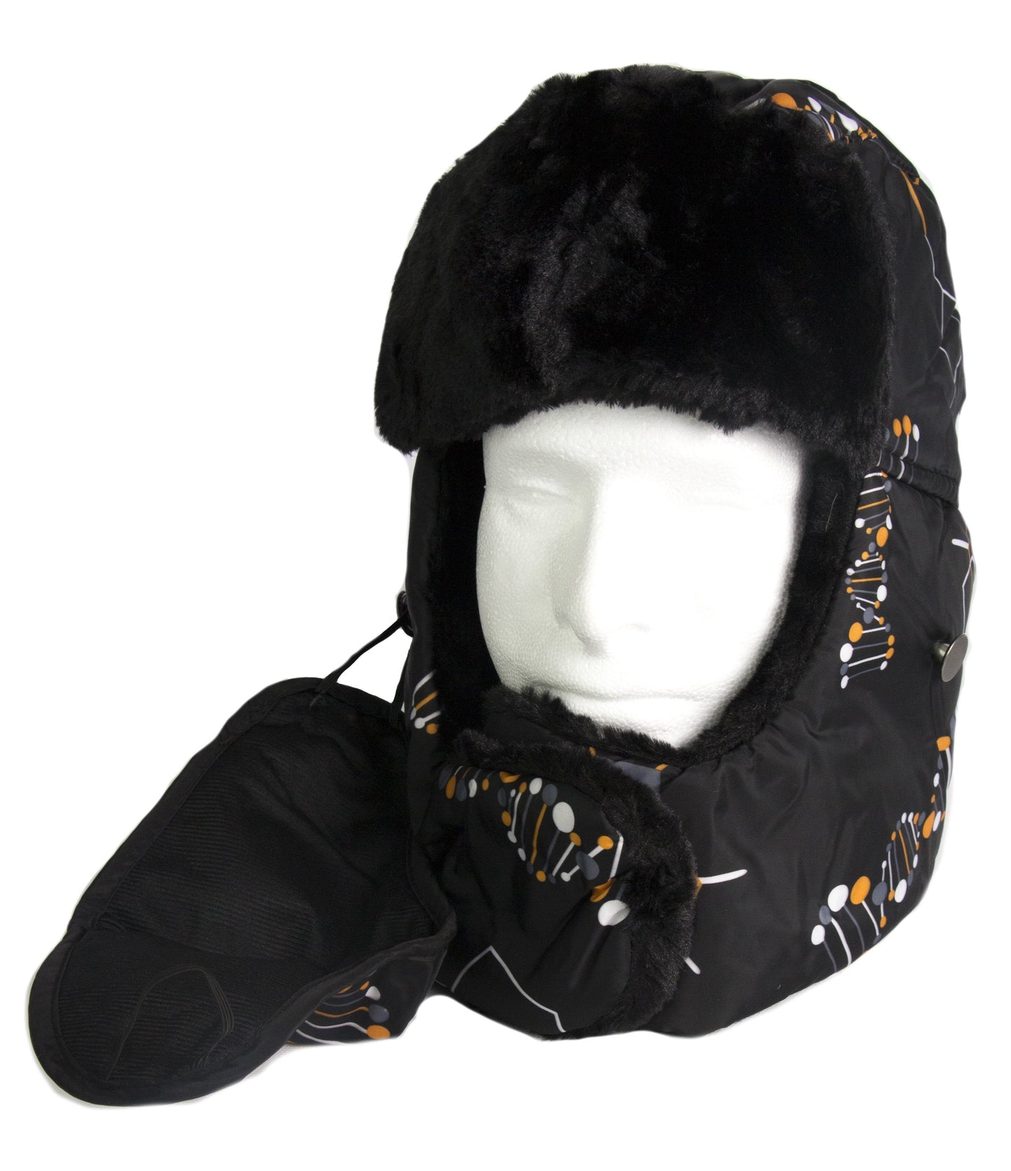 Sakkas Alex Ushanka Trapper Hat Removable Mask Faux Fur Winter Aviator Russian Hat, Windproof Cold Weather for Men & Women