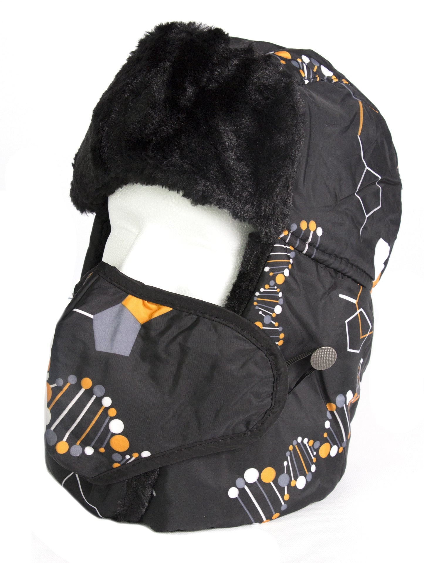 Sakkas Alex Ushanka Trapper Hat Removable Mask Faux Fur Winter Aviator Russian Hat, Windproof Cold Weather for Men & Women