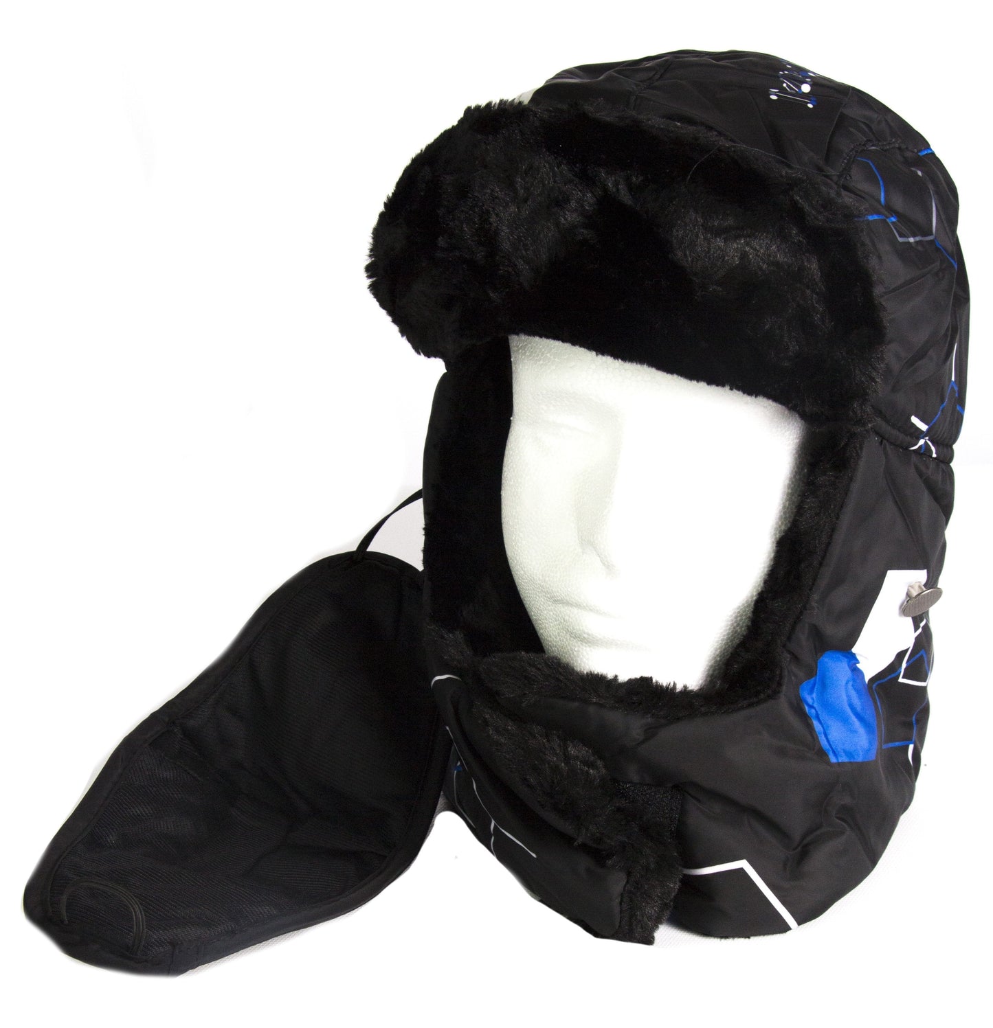 Sakkas Alex Ushanka Trapper Hat Removable Mask Faux Fur Winter Aviator Russian Hat, Windproof Cold Weather for Men & Women