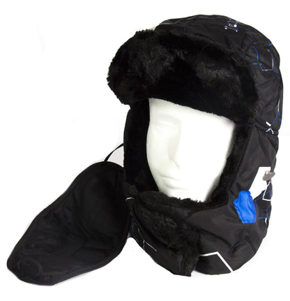 Sakkas Alex Ushanka Trapper Hat Removable Mask Faux Fur Winter Aviator Russian Hat, Windproof Cold Weather for Men & Women