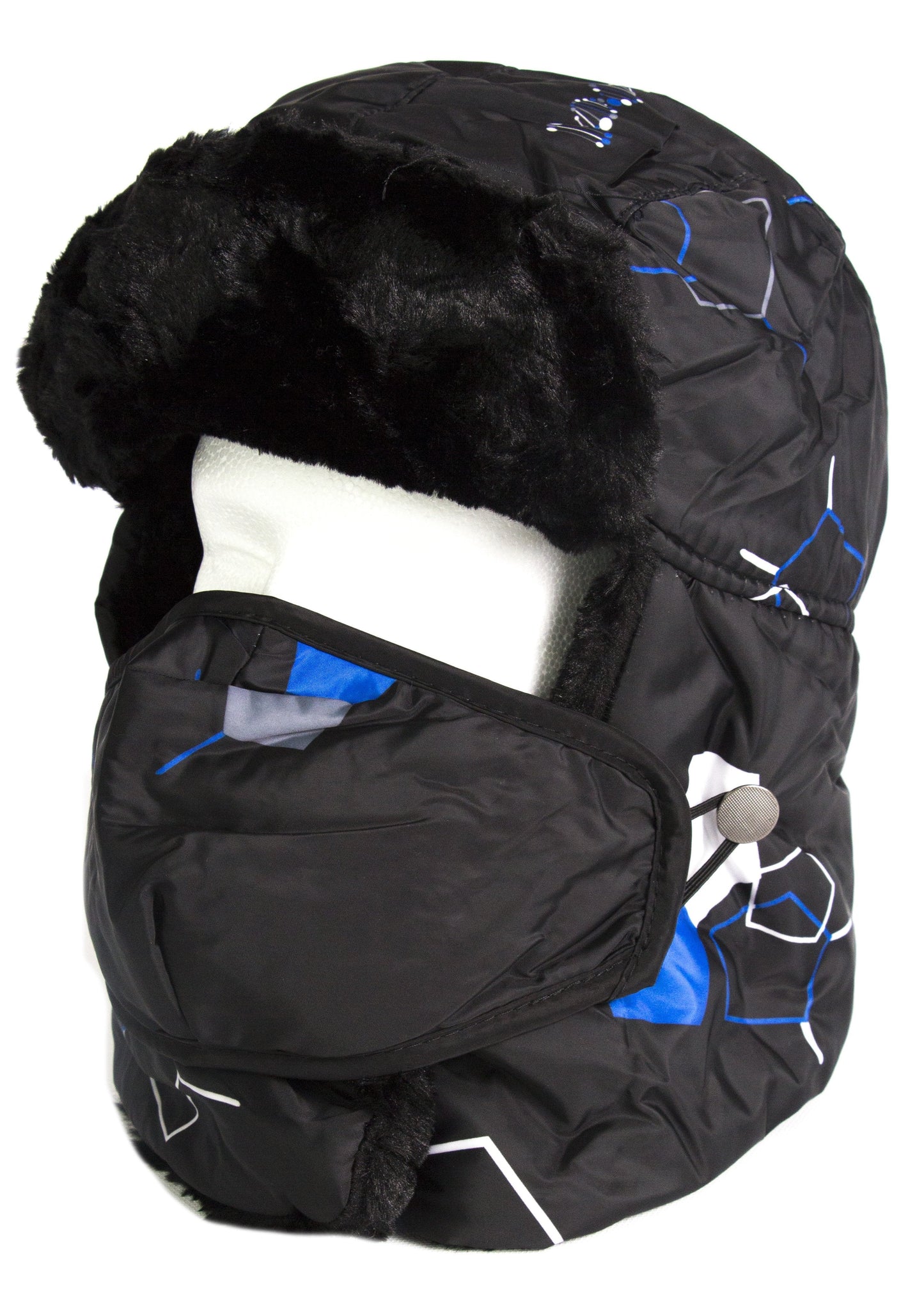Sakkas Alex Ushanka Trapper Hat Removable Mask Faux Fur Winter Aviator Russian Hat, Windproof Cold Weather for Men & Women