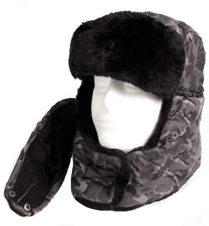 Sakkas Alex Ushanka Trapper Hat Removable Mask Faux Fur Winter Aviator Russian Hat, Windproof Cold Weather for Men & Women