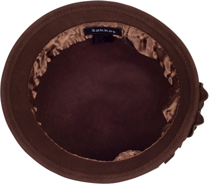 Sakkas Clara Vintage Style Wool Cloche Bucket Bell Hat
