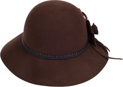 Sakkas Gloria Vintage Style Wool Cloche Hat