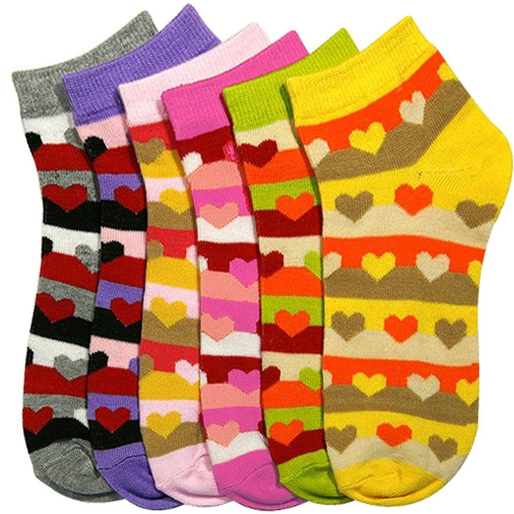 Sakkas Women's Poly Blend Soft and Stretchy Low cut Pattern Socks Asst 6-Pack
