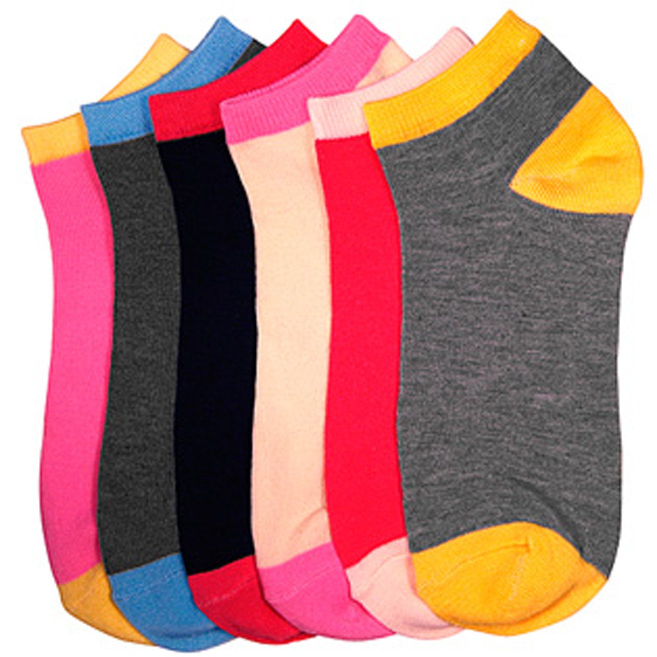 Sakkas Women's Poly Blend Soft and Stretchy Low cut Pattern Socks Asst 6-Pack