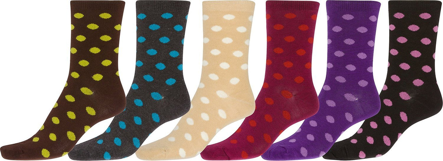 Sakkas Women's Fun Colorful Design Poly Blend Crew Socks Assorted 6-Pack