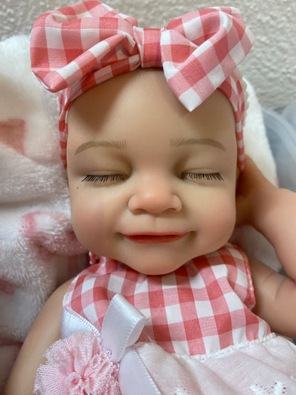 Cassie 16” Preemie reborn baby Full Body Silicone Doll Open mouth approx 4lbs