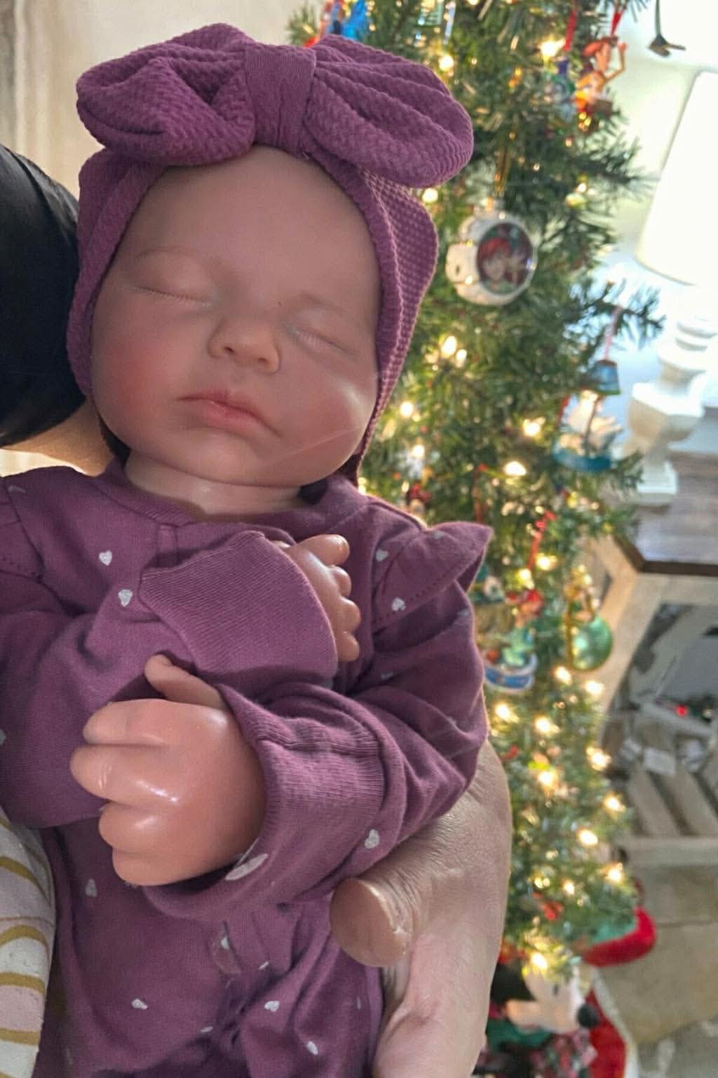 Adeline 19” Reborn Baby Full Body Silicone Girl Tan Skin open mouth Tone Approx 6.13lbs newborn