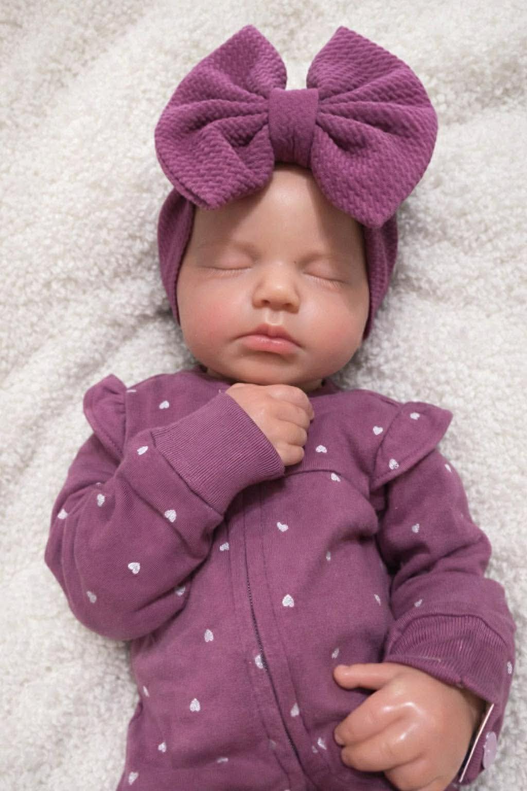 Adeline 19” Reborn Baby Full Body Silicone Girl Tan Skin open mouth Tone Approx 6.13lbs newborn